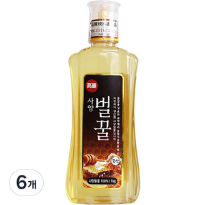 고려 사양 벌꿀, 1kg, 6개