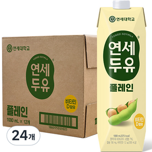 연세두유 플레인, 1L, 24개