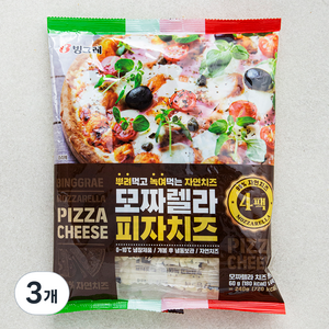 빙그레 모짜렐라 피자치즈, 240g, 3개