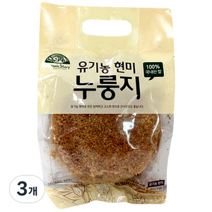 오가닉스토리 유기농 현미누룽지, 500g, 3개