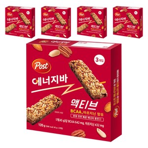 포스트 에너지바 액티브 3p, 135g, 5개
