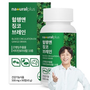 내츄럴플러스 혈행앤 징코 브레인, 90정, 1개