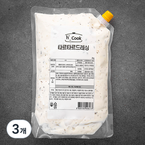 hcook 타르타르드레싱 소스, 2kg, 3개