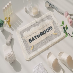 솔브리빙 보송보송 파스텔 논슬립 욕실 패브릭발매트, BATHROOM