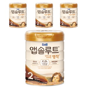 앱솔루트 명작 2FL 분유 2단계, 800g, 4개