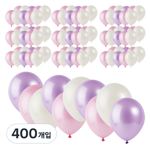 파티팡 라운드 풍선, 핑크라일락(랜덤 발송), 400개입