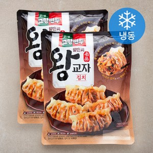 고향만두 고향 얇은피 왕교자 김치 (냉동), 370g, 2개