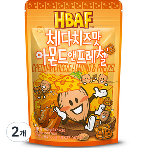 바프 체다치즈맛 아몬드 앤 프레첼, 100g, 2개