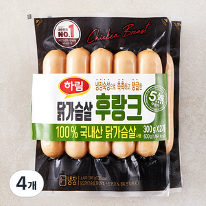 하림 닭가슴살 후랑크, 300g, 4개