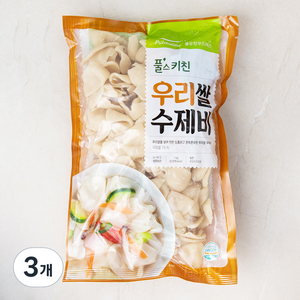 풀무원 풀스키친 우리쌀 수제비, 1kg, 3개