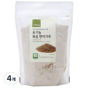 올가홀푸드 유기농 볶음 현미가루, 250g, 4개