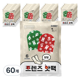 [국내생산] 프렌즈 부착형 양말 핫팩 50g, 60개