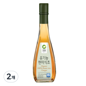 청정원 유기농 현미식초, 350ml, 2개