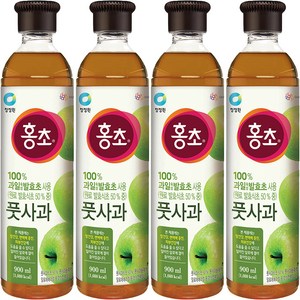 홍초 풋사과 식초, 900ml, 4개