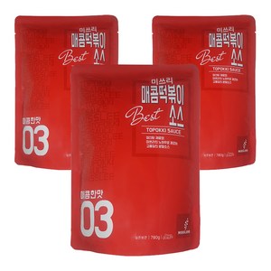미쓰리 떡볶이소스 03 매콤한맛, 780g, 3개