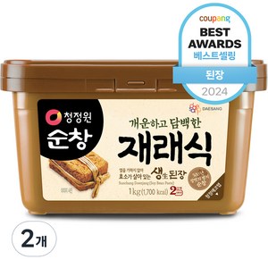 청정원순창 재래식 생된장, 2개, 1kg