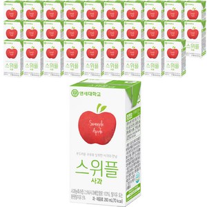 연세우유 스위플 사과음료, 200ml, 48개