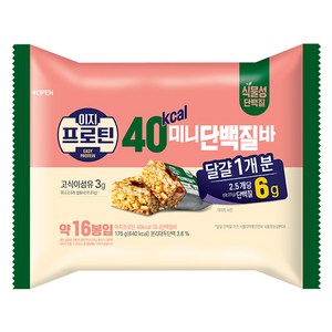 이지프로틴 40kcal 미니단백질바, 1개, 176g