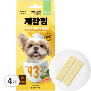 더독 강아지 계란찜 스틱 10p, 야채, 150g, 4개