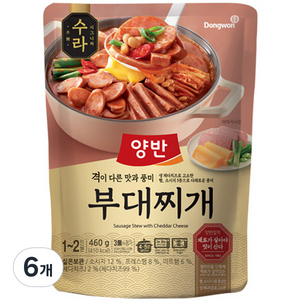 양반 수라 부대찌개, 460g, 6개