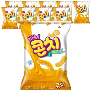 크라운 콘치 크림치즈 과자, 66g, 10개