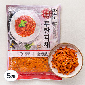 반찬단지 마라 무짠지채, 1kg, 5개