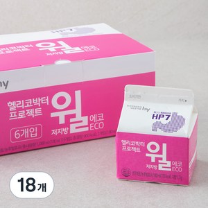 한국야쿠르트 윌 저지방 에코, 180ml, 18개