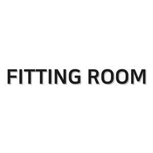 스튜디오투명 표지판 블랙, FITTING ROOM, 1개