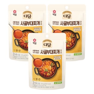 다담 사골부대 찌개양념, 130g, 3개