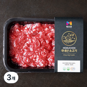 목우촌 국내산 소고기 다짐육 (냉장), 300g, 3개