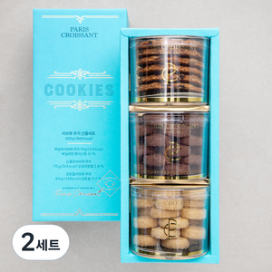 파리크라상 실온 사브레 쿠키 3구 + 쇼핑백 선물세트, 200g, 2세트