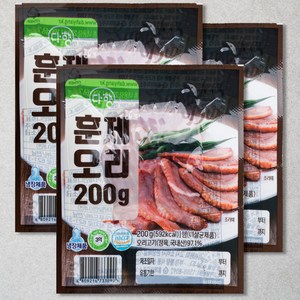 다향 훈제오리, 200g, 3팩