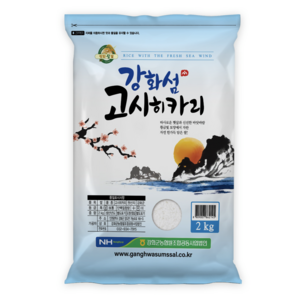 농협 강화섬쌀 2024년산 햅쌀 고시히카리 백미, 2kg, 1개