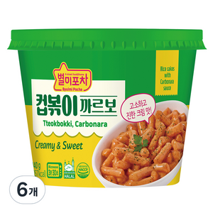 몽고식품 별미포차 컵볶이 까르보나라, 140g, 6개