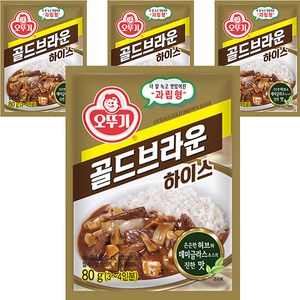 오뚜기 골드브라운 하이스, 80g, 4개