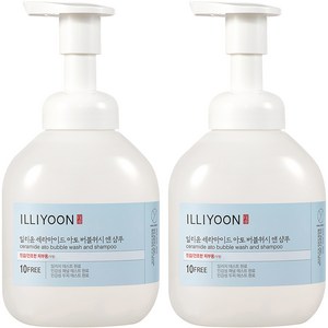 일리윤 세라마이드 아토 버블워시앤샴푸 바디워시, 400ml, 2개