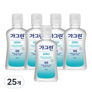 가그린 제로 구강청결제, 100ml, 25개