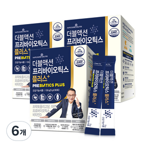 메이준뉴트리 더블액션 프리바이오틱스 플러스 유산균 30p, 30회분, 150g, 6개