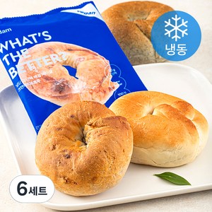 널담 고단백 배꼽 베이글 플레인 140g + 흑임자 140g + 크랜베리 & 호두 140g 세트 (냉동), 6세트