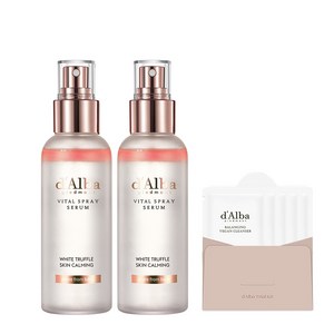 [비건뷰티] 달바 화이트 트러플 바이탈 스프레이 세럼 100ml x 2p + 약산성 젤클 15ml 세트, 1개