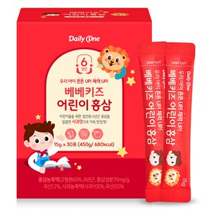 데일리원 베베키즈 어린이 홍삼 30p, 1개, 450g