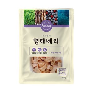 후코홀릭 강아지 건조 간식, 혼합맛(명태/블루베리), 100g, 1개