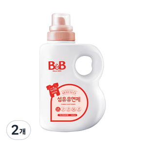 비앤비 섬유유연제 자스민 앤 로즈 본품, 1.5L, 2개