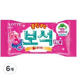 롯데웰푸드 블링블링 보석캔디, 13g, 6개