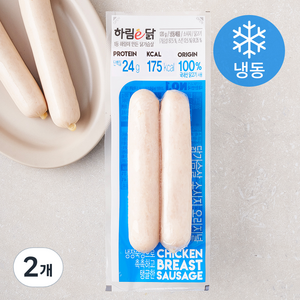 하림e닭 닭가슴살 소시지 오리지널 2개입 (냉동), 120g, 2개