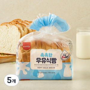 삼립 촉촉한 우유식빵, 330g, 5개