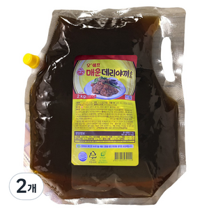 오뚜기 오쉐프 매운데리야끼 소스, 2kg, 2개