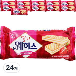 해태제과 딸기 웨하스, 50g, 24개