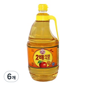 오뚜기 2배 사과식초, 1.8L, 6개