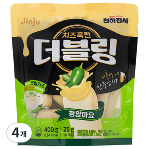 진주햄 더블링 청양마요 간식 소시지, 400g, 4개